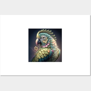 A Fractal Design in A Parrot Motif Posters and Art